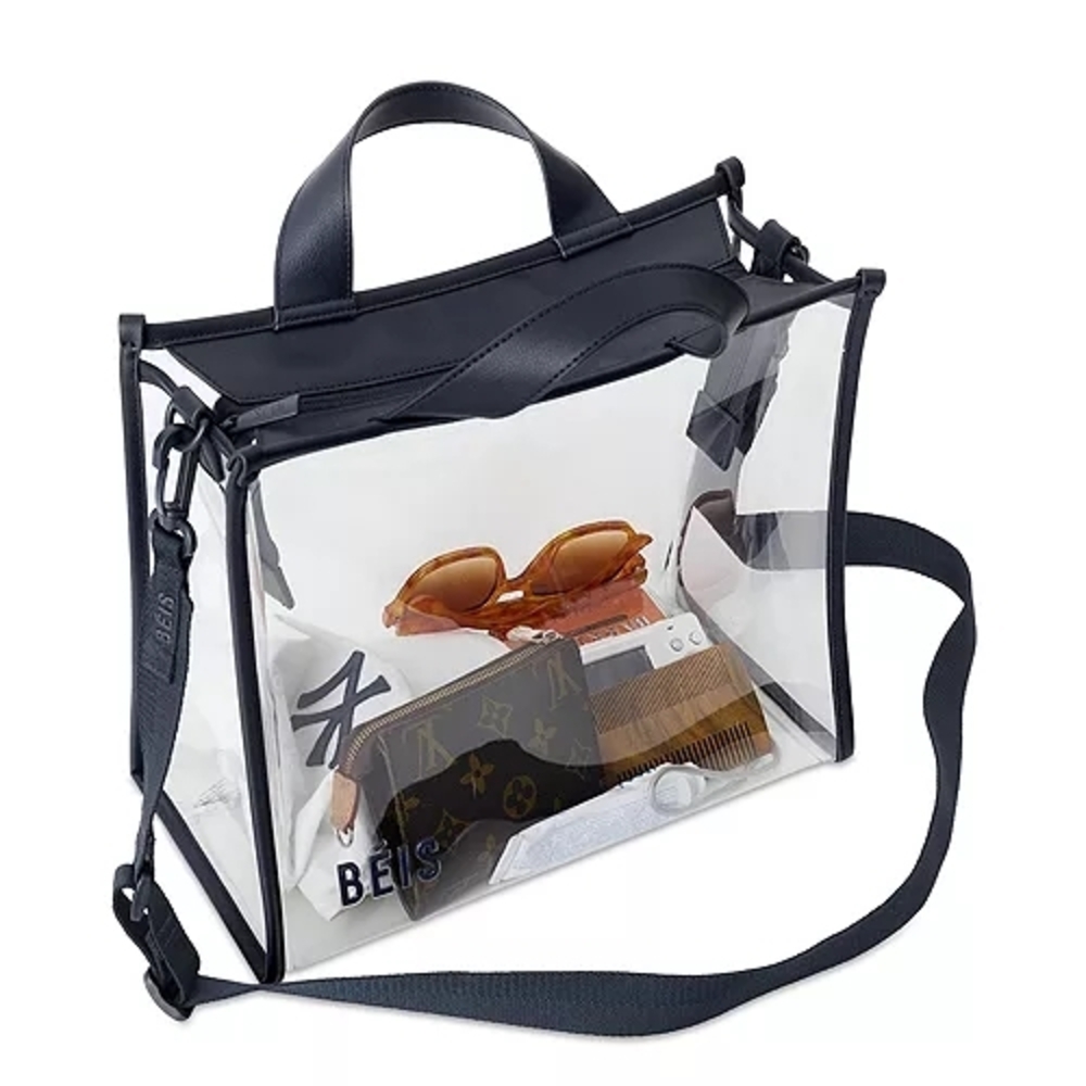 BEIS Clear Navy Stadium Tote - Picture 3 of 6